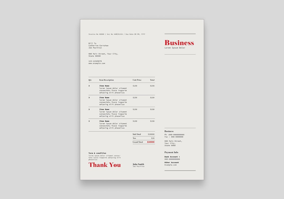 Invoice design by Gumilar Febriansyah