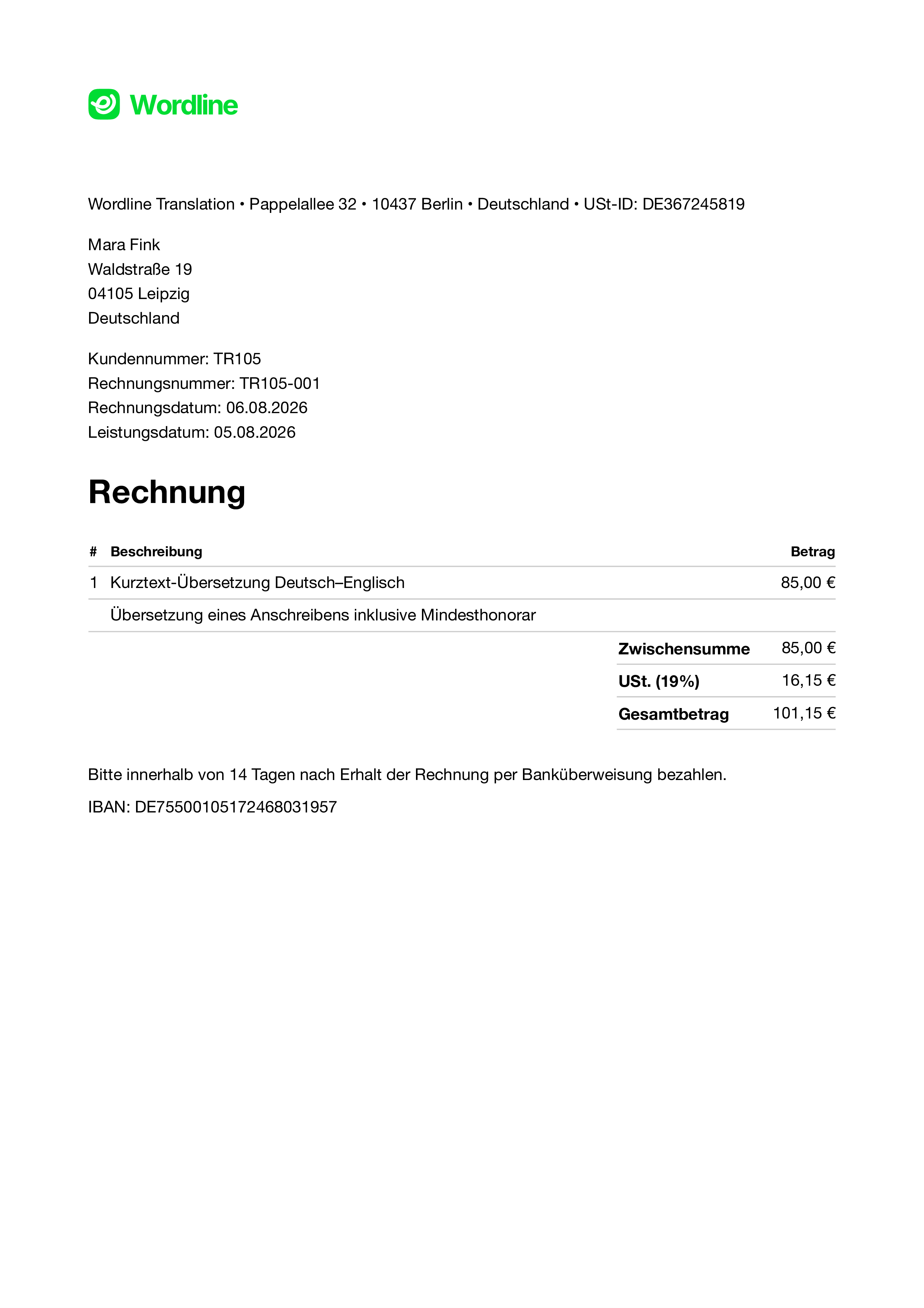 Mindesthonorar